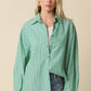 Green Stripe Button-Down Shirt