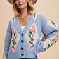 Chunky Floral Cardigan