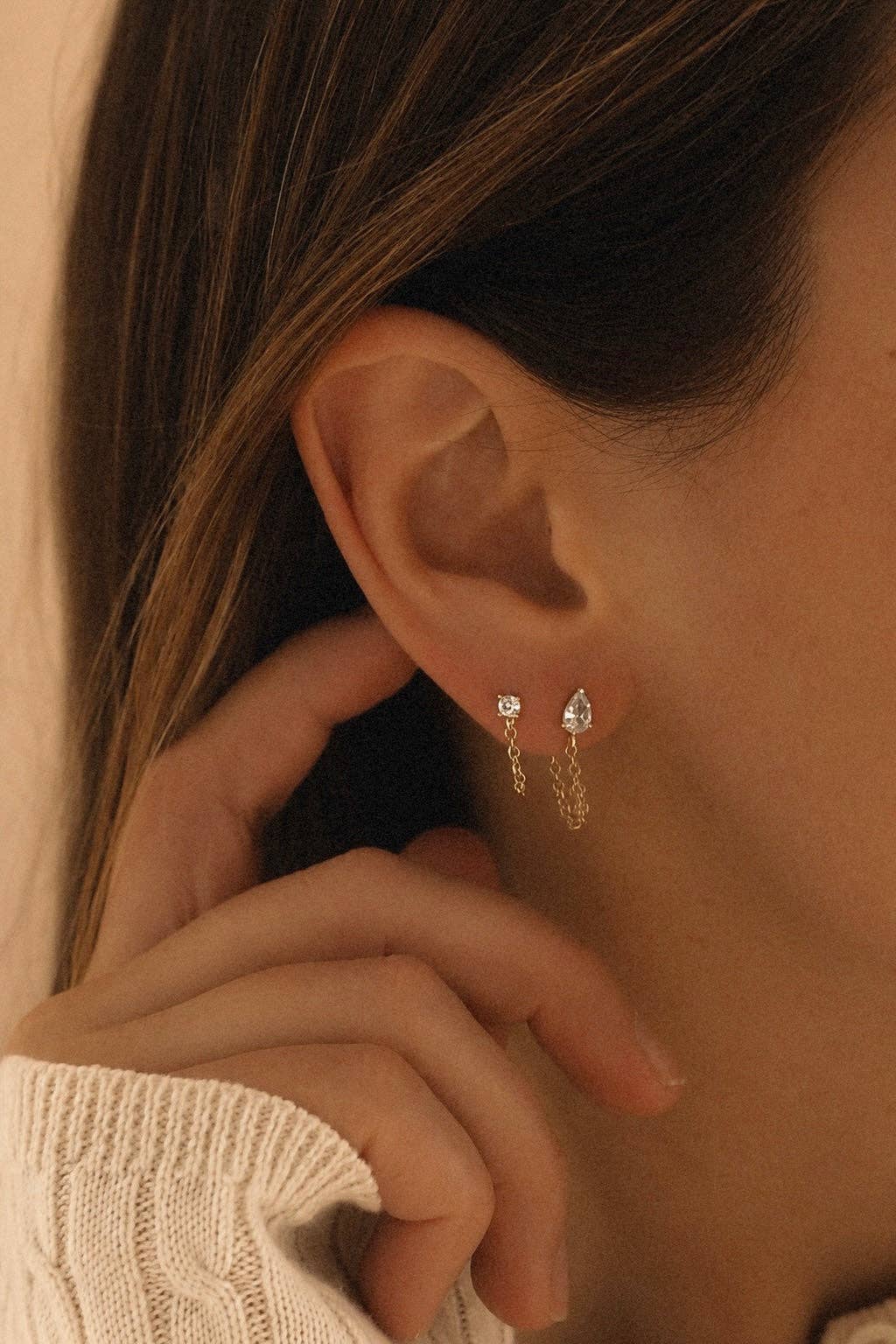 Noelle Chain Wrap Earrings