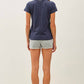 Charcoal Blue Basic Tee