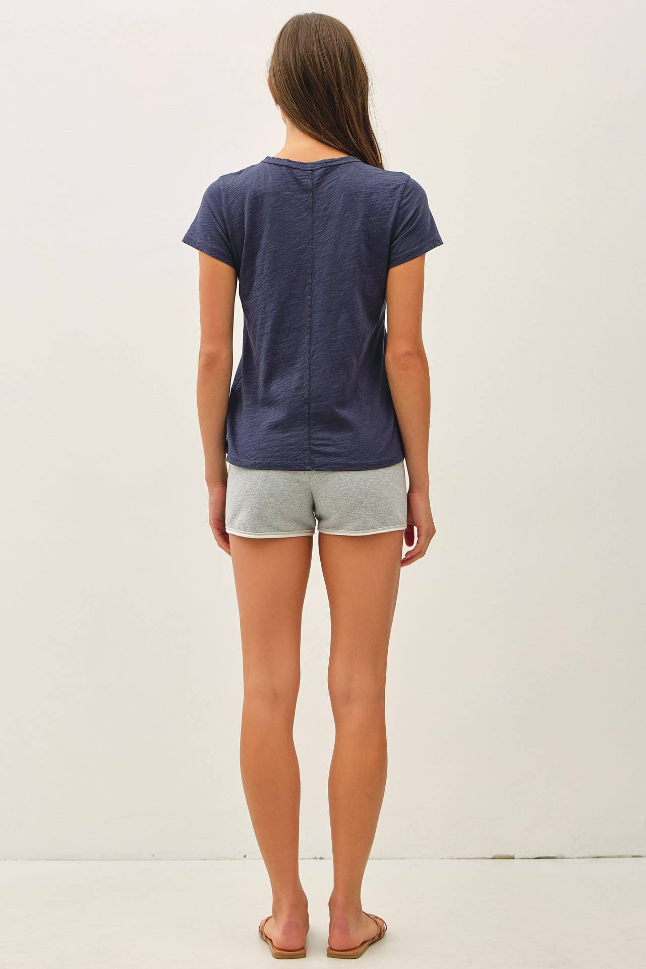 Charcoal Blue Basic Tee
