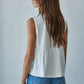 White Pleated Top