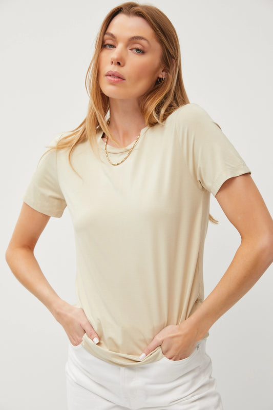 Pale Moss Bamboo/Modal Basic T-Shirt