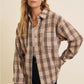 Brushed Plaid Button-Down Shacket