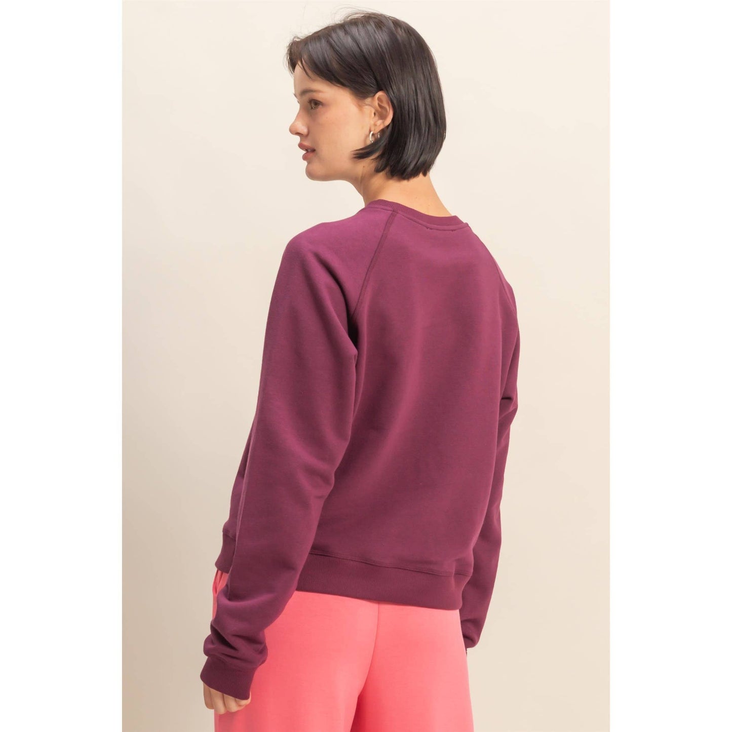 Soft + Slouchy Raglan Pullover I White