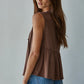 Brown Pleated Top