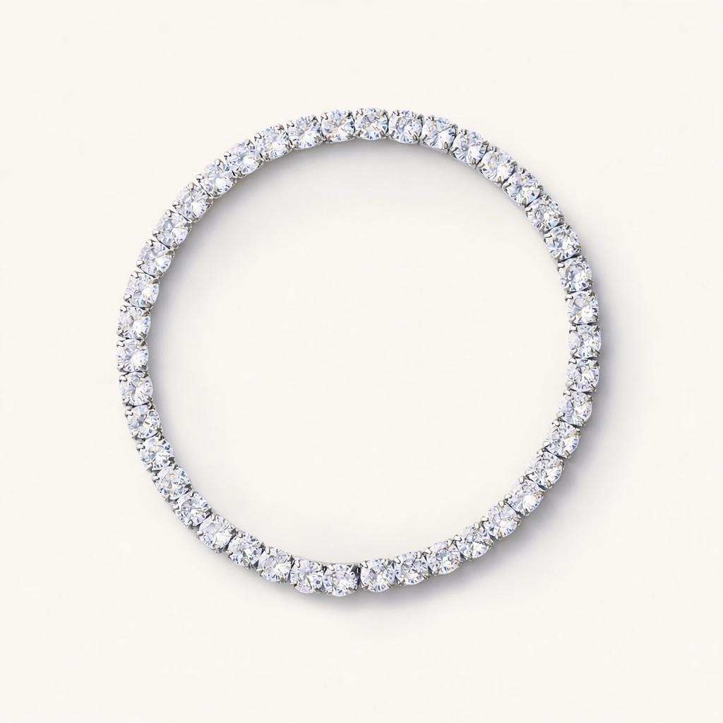 Elastic Tennis Bracelet - Silver