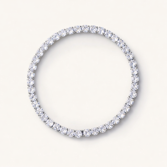 Elastic Tennis Bracelet - Silver