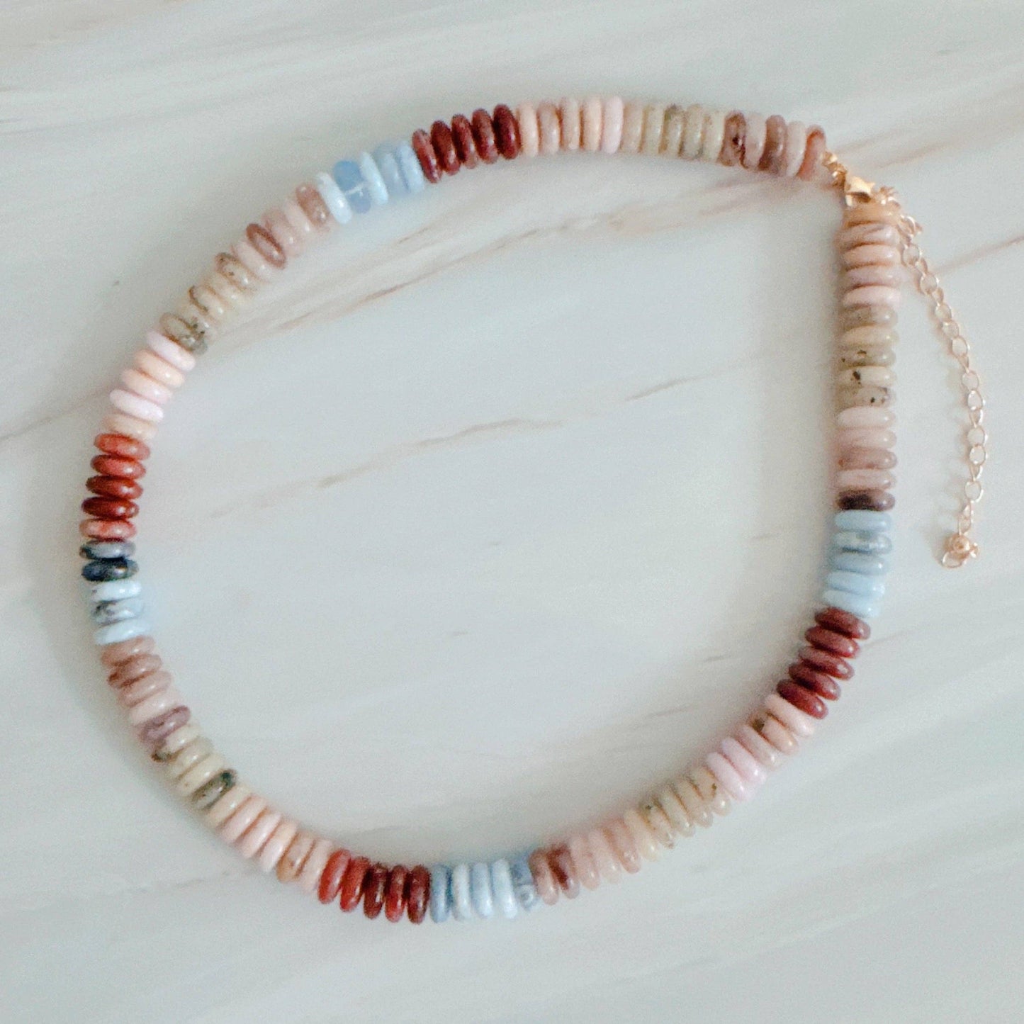 Blush & Canyon Stone Beaded Necklace