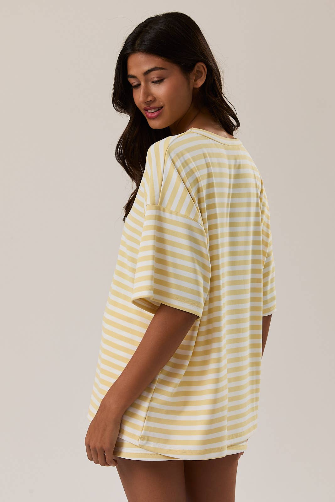 Butter Yellow Striped Tee