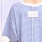 Royal Blue Basic Striped Top
