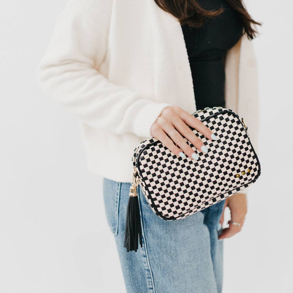 Woven Checkered Bag