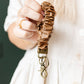 Brown Leather Keychain