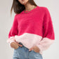 Two-Tone Fuzzy Sweater