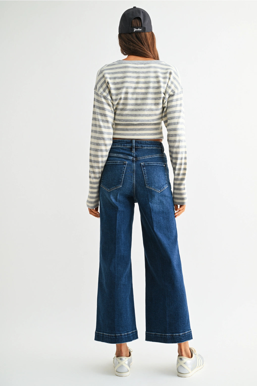 High-Rise Wide Crop Trouser Hem