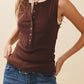 Ribbed Henley Tank