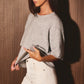 Heather Grey Short Sleeve Sweater