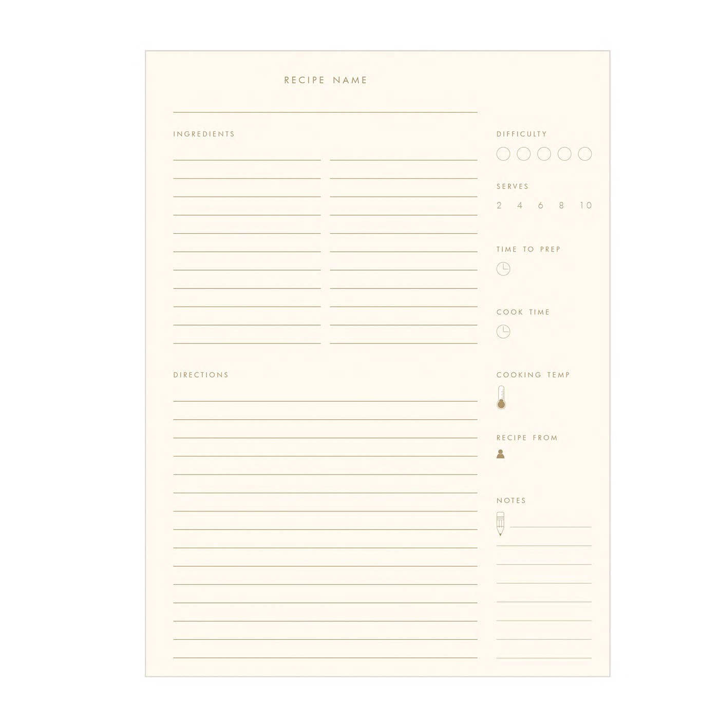 Heirloom Recipe Book: Peppercorn Linen