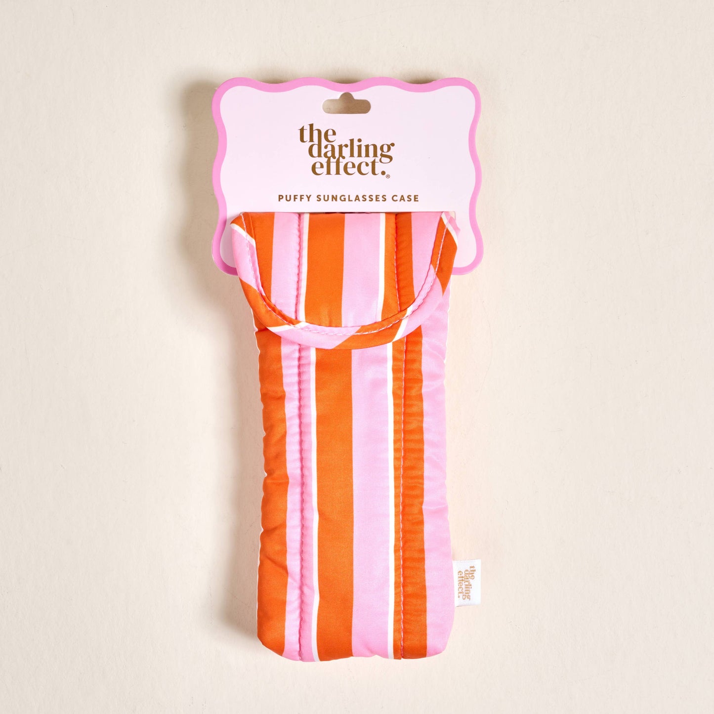 Puffy Sunglasses Case I Sicily Stripes Pink