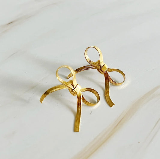 Chain Bow Earrings