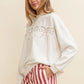 Bow Embroidered Crewneck