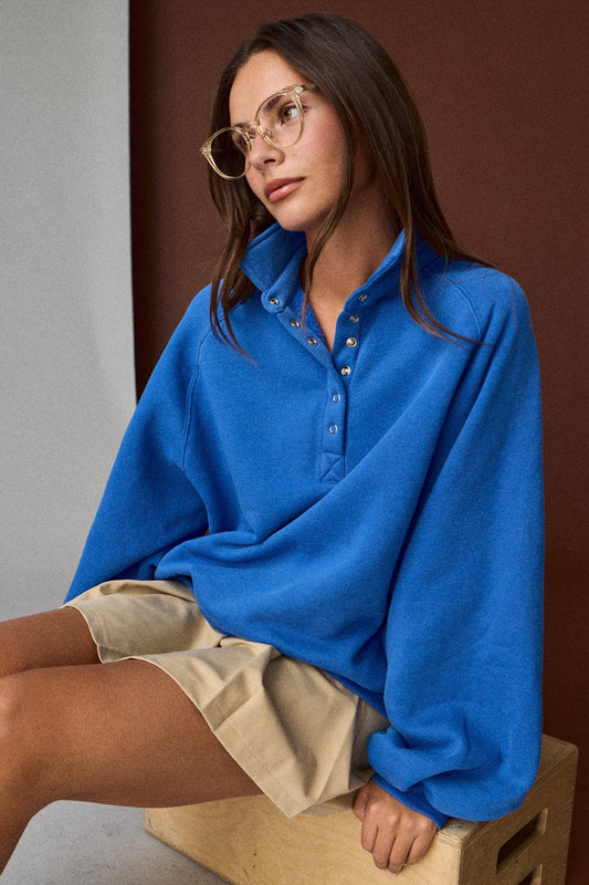 Piper Snap Button Crew I Blue