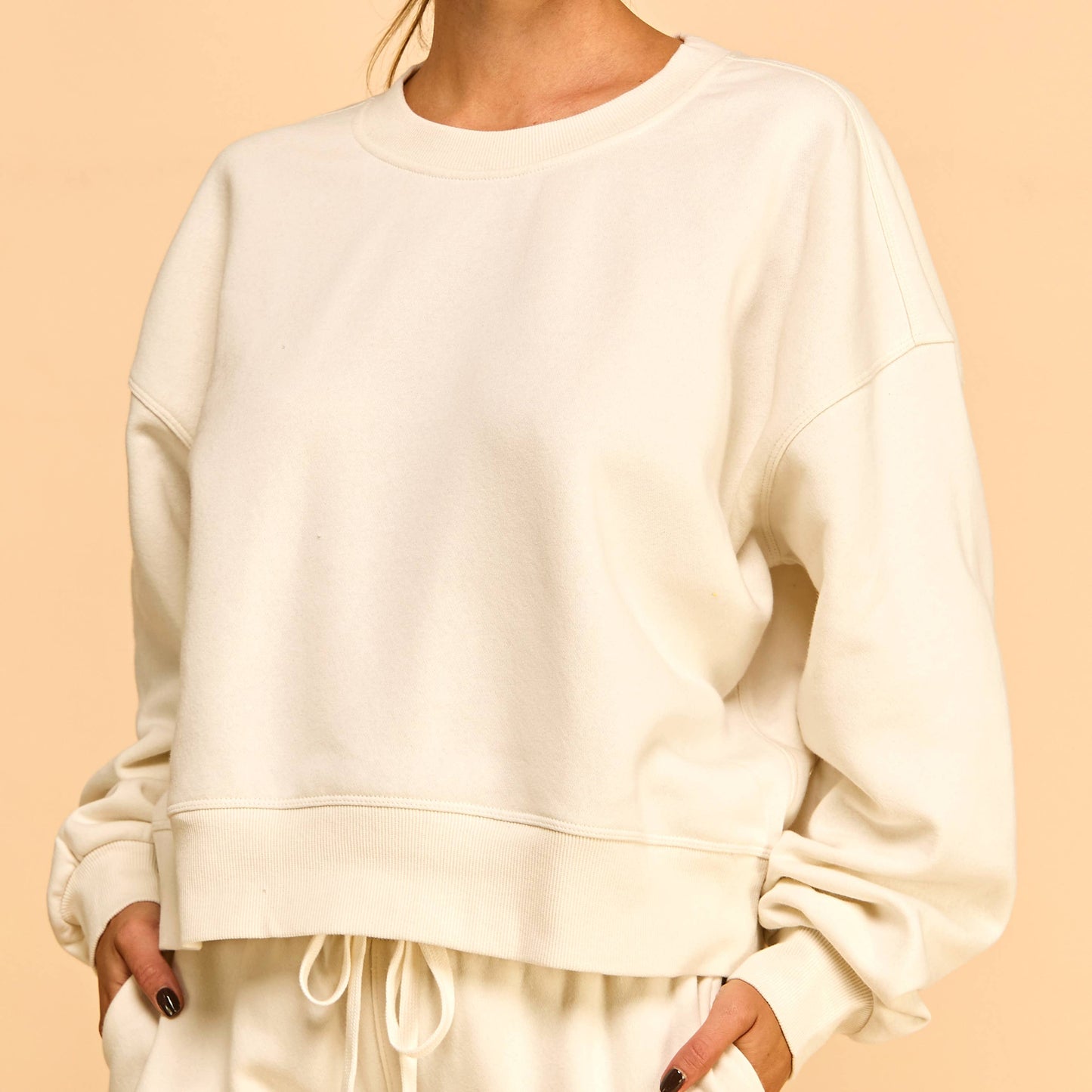 Everyday Fleece Crew I Taupe