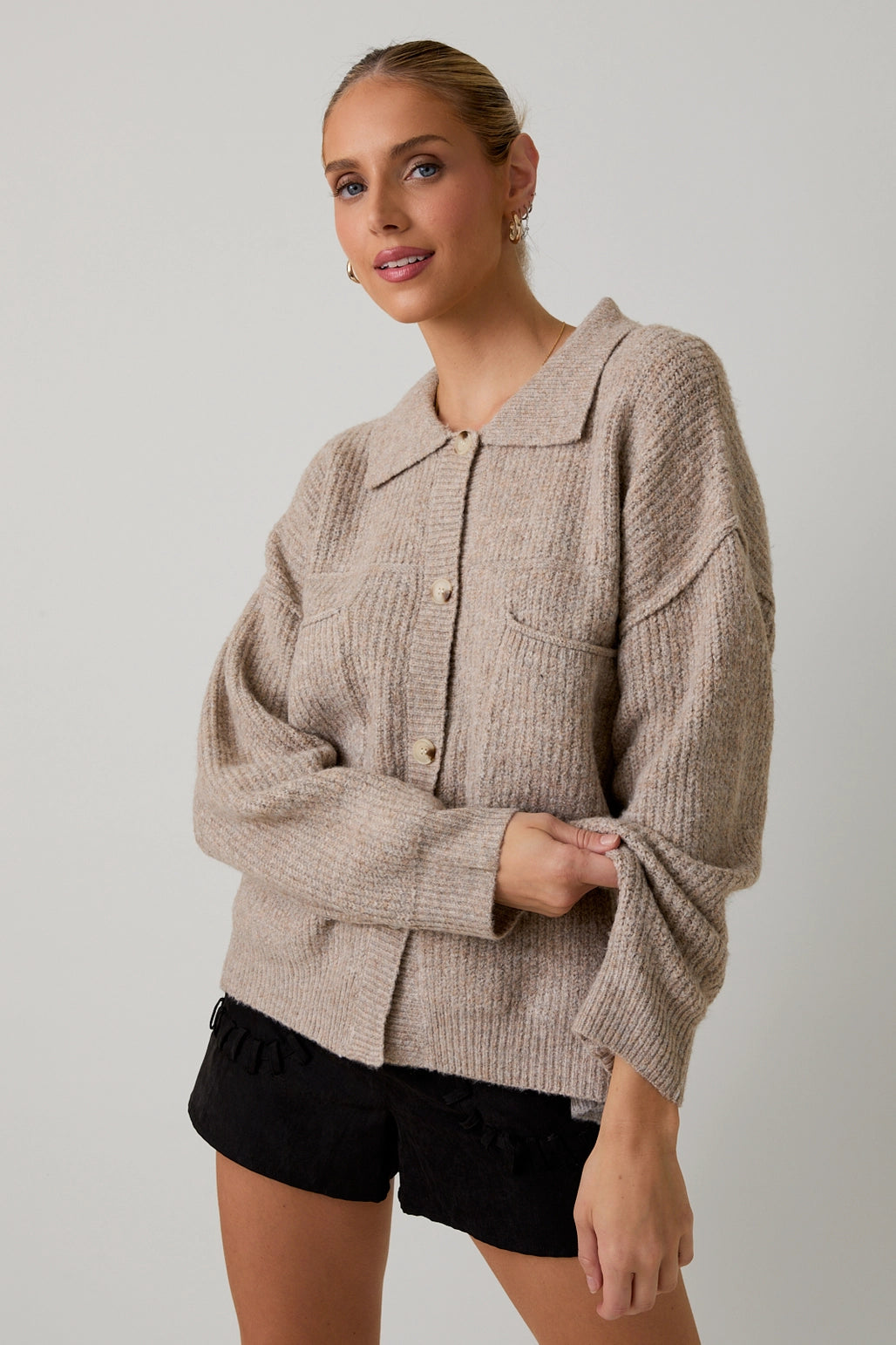 Button Down Sweater Jacket