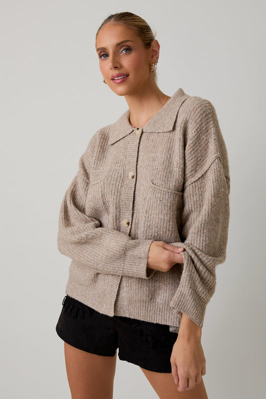 Button Down Sweater Jacket