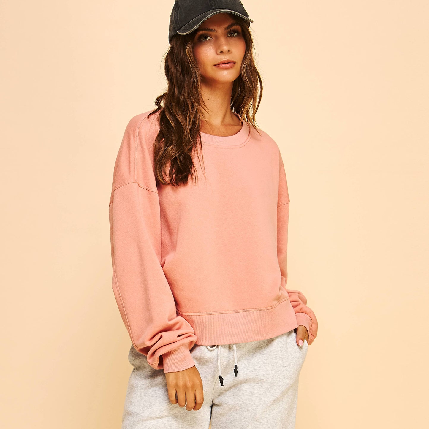 Everyday Fleece Crew I Pink