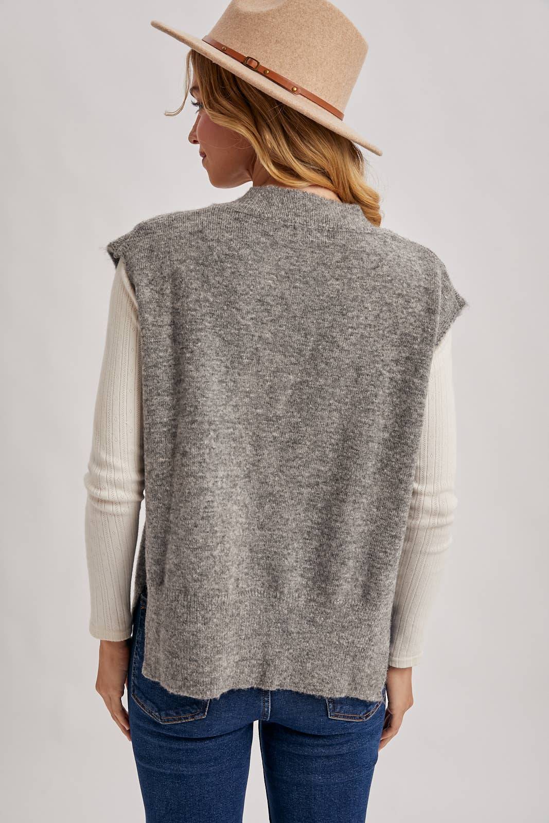 Oversized Knit Vest