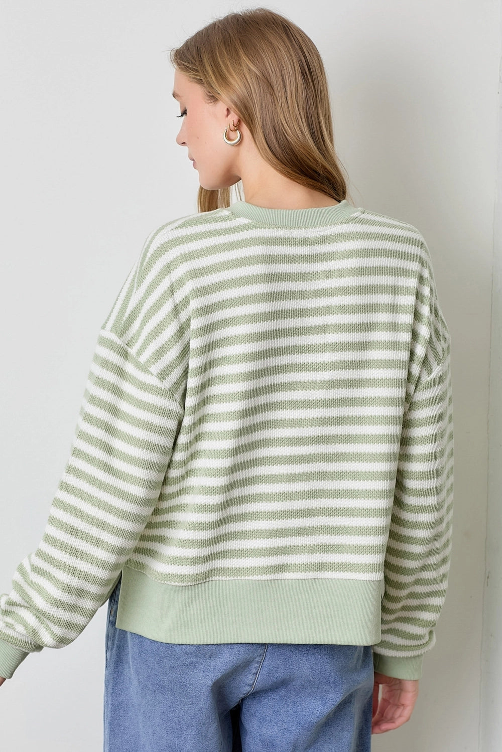 Striped Long Sleeve Crew