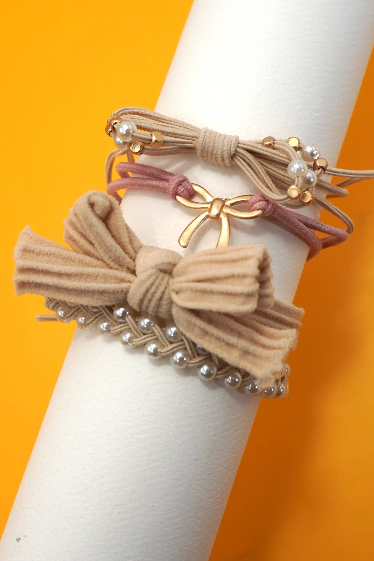 Hair Tie & Bracelet Set I Ivory
