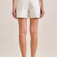 White Clean Cut Shorts