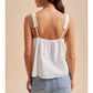 Lace Trim Button Tank
