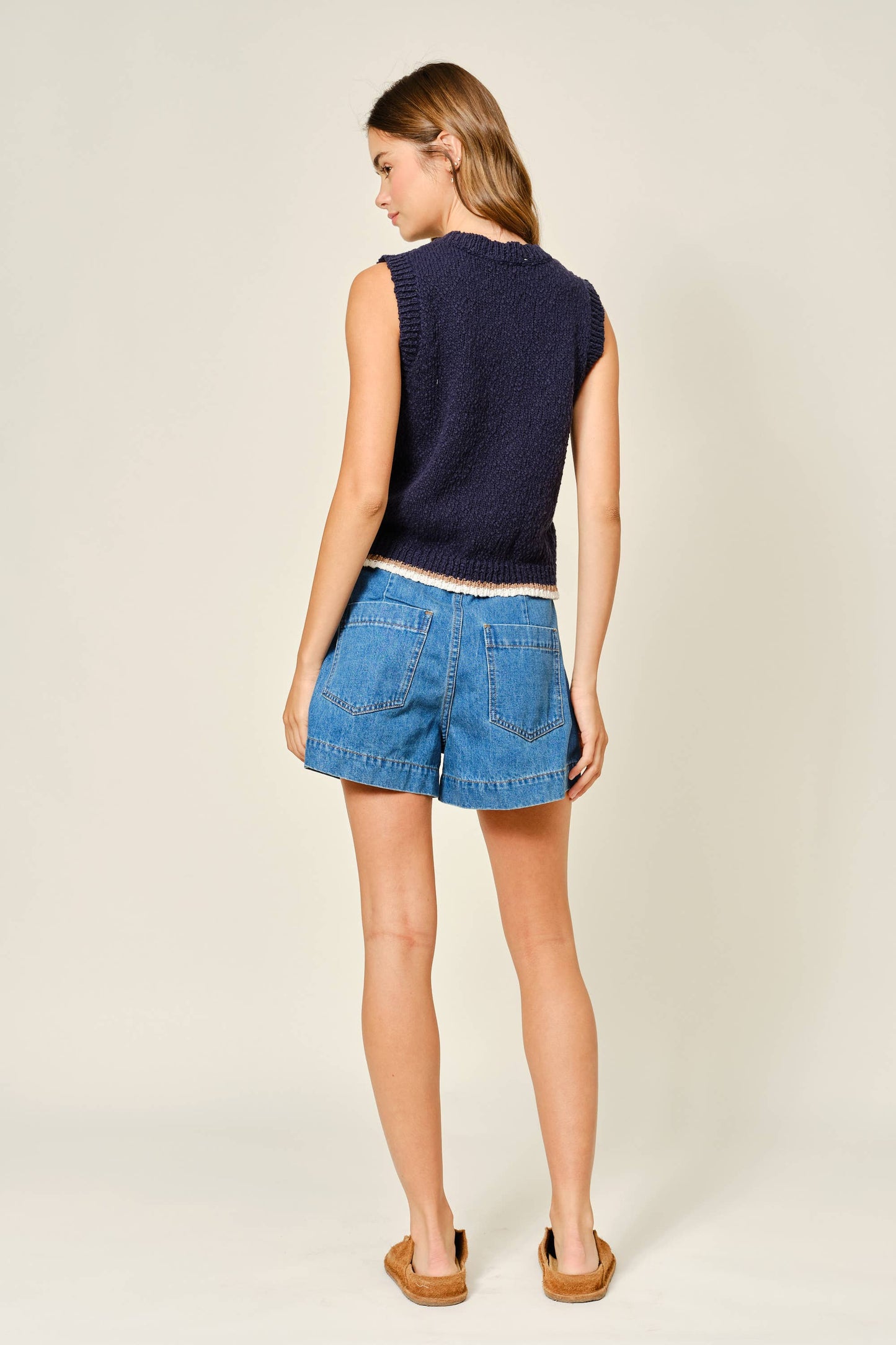 Medium Wash Denim Shorts