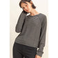 Striped Raglan Long Sleeve Top I Cream/Black