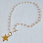 Molten Star Pearl Chain Necklace