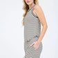Stripe Sleeveless Knit Tank Top