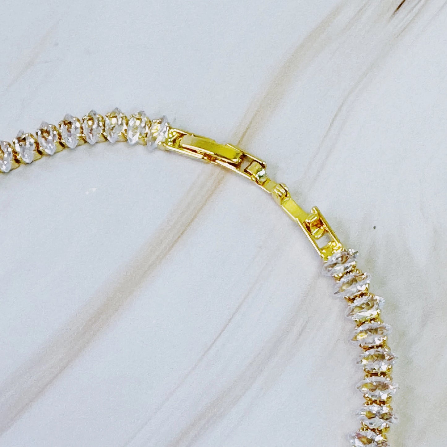 Marquise Cut Tennis Necklace