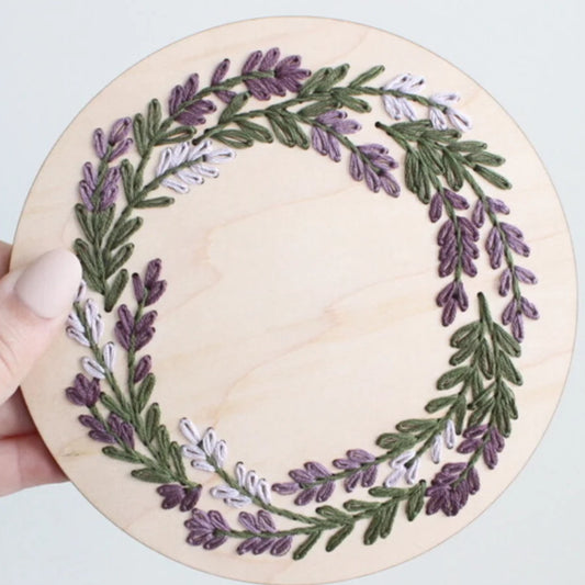 Diy Wood Embroidery Kit - Wreath