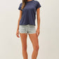 Charcoal Blue Basic Tee