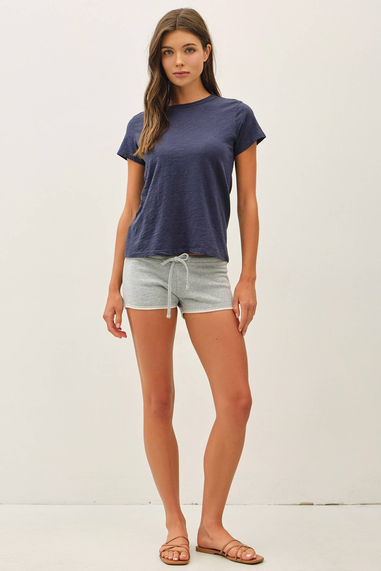 Charcoal Blue Basic Tee