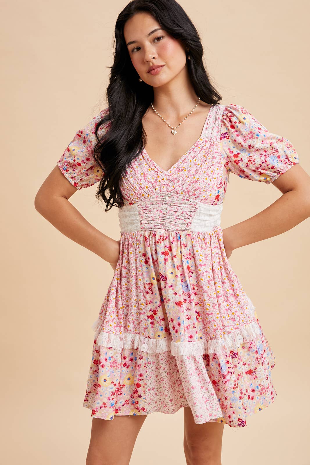 Soft Bloom Mini Dress