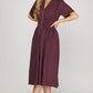 Smocked Zip Front Midi Dress
