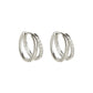 Double Hoop Huggies