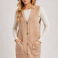Teddy Knit Longline Vest