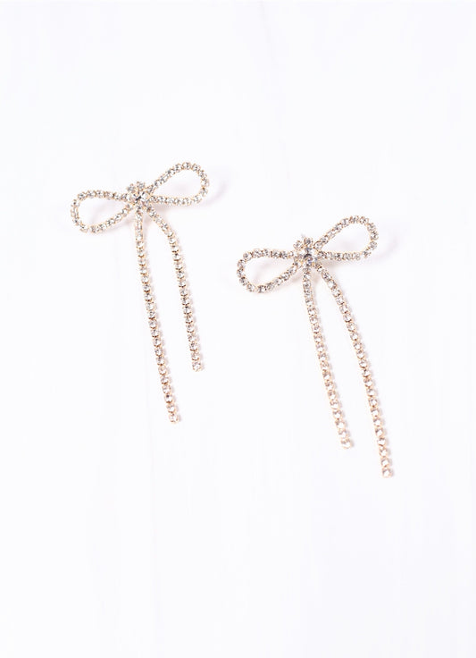 Brandy Bow Earrings - Gold
