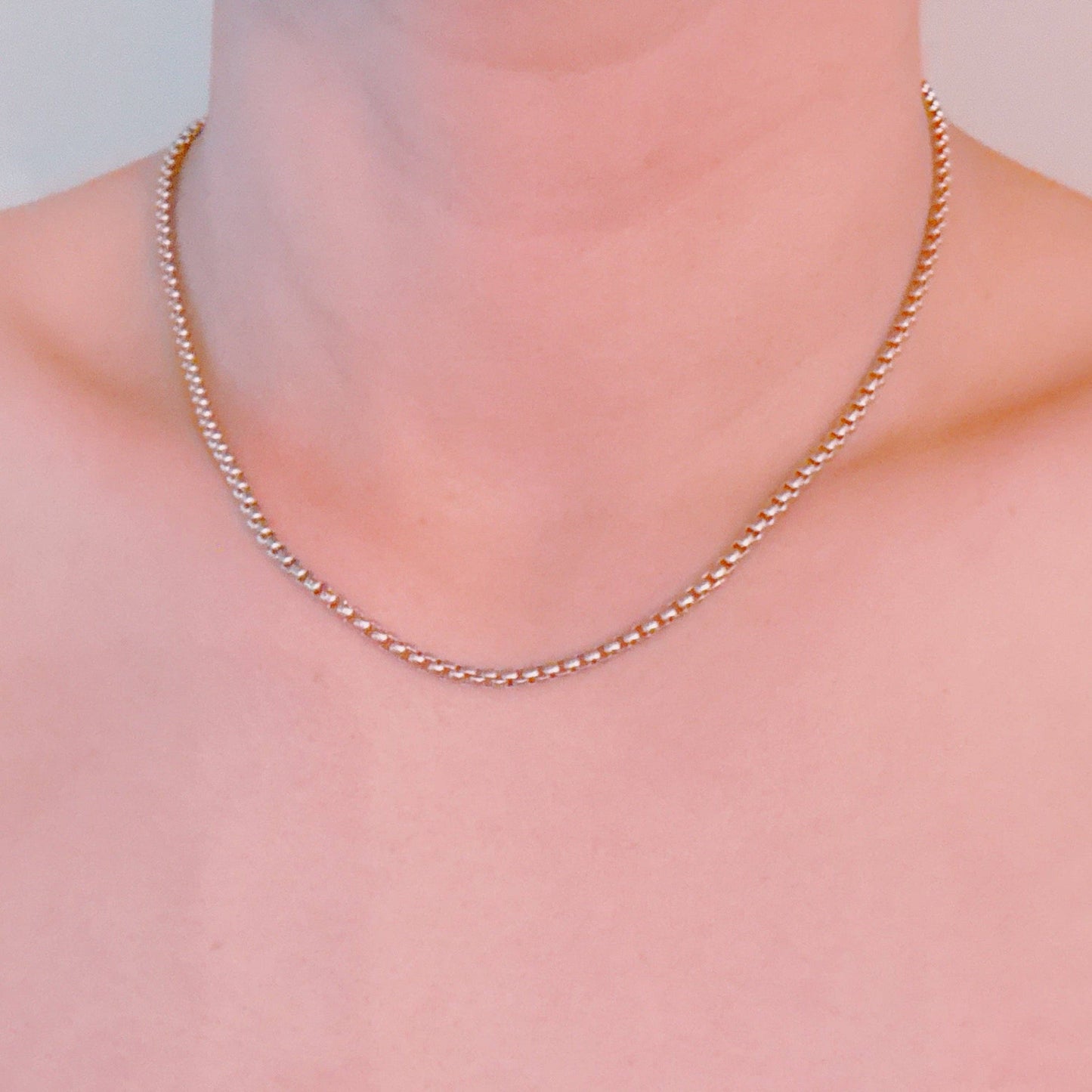 Linked Lock Chain Necklace