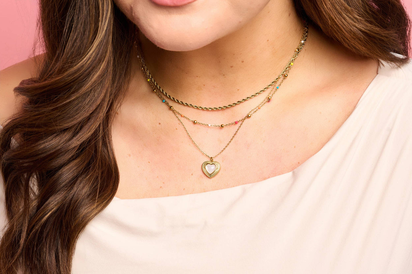 Colorful Gold Ball Necklace